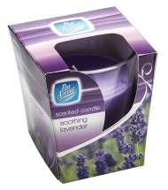 Pan Aroma Clear Glass Candle Soothing Lavender